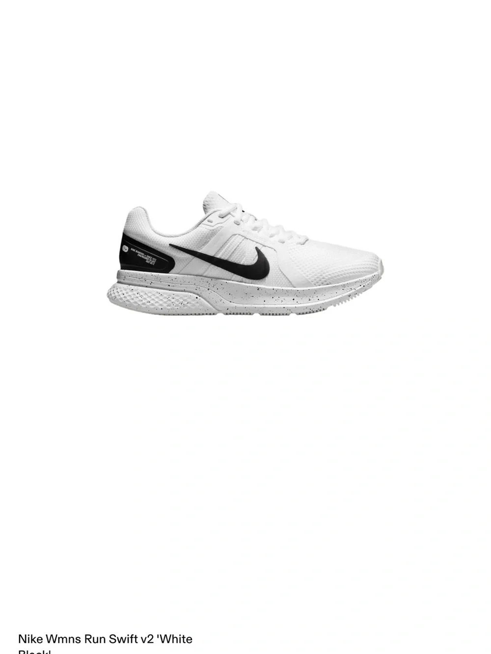 Size 9.5 - Nike Run Swift v2 White Black W